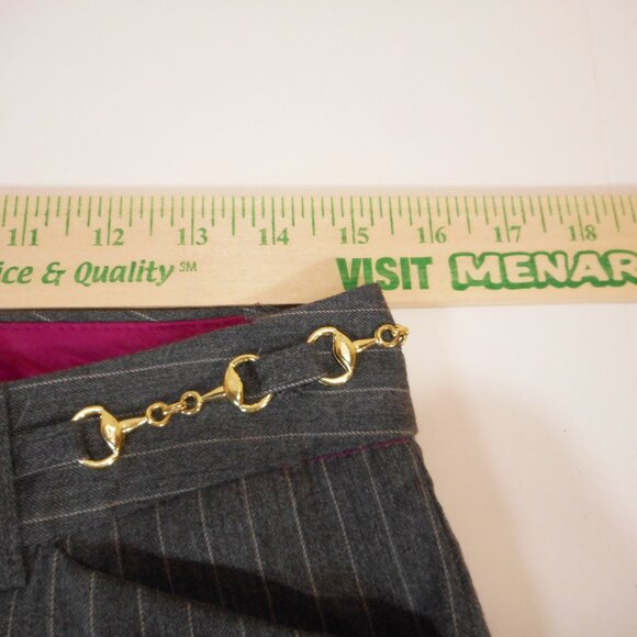 Express Design Studio Womens size 6 Editor Gray Wool Blend Dress Pants Pinstripe - Picture 6 of 12